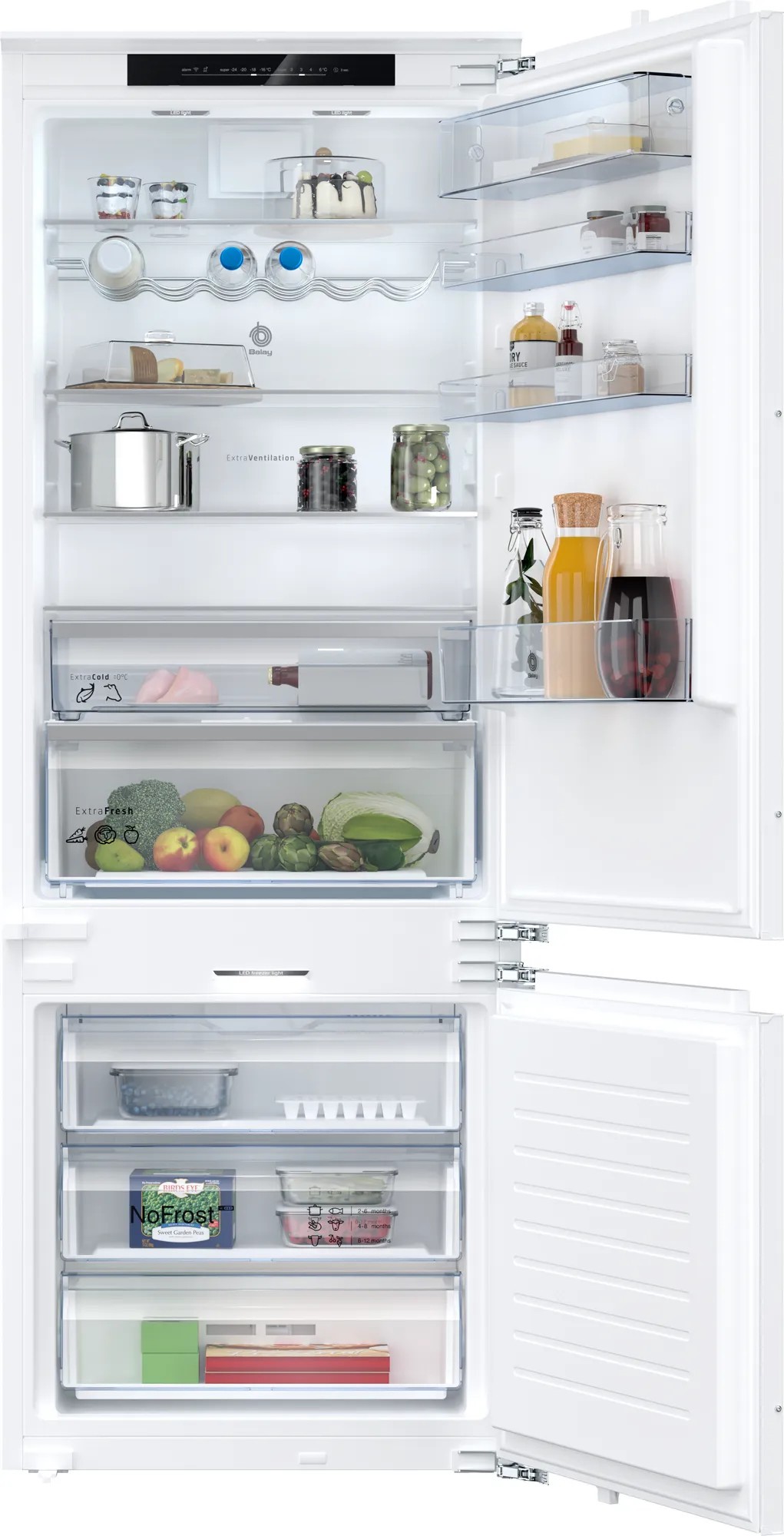 Frigorífico combi integrable Balay 3KID967F, 194 x 71 x 55 cm, No Frost, clase D, blanco